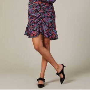 FOWT Burgundy Pointed Toe Slip On Mule Bow Kitten Heel Backless Dress Sandals